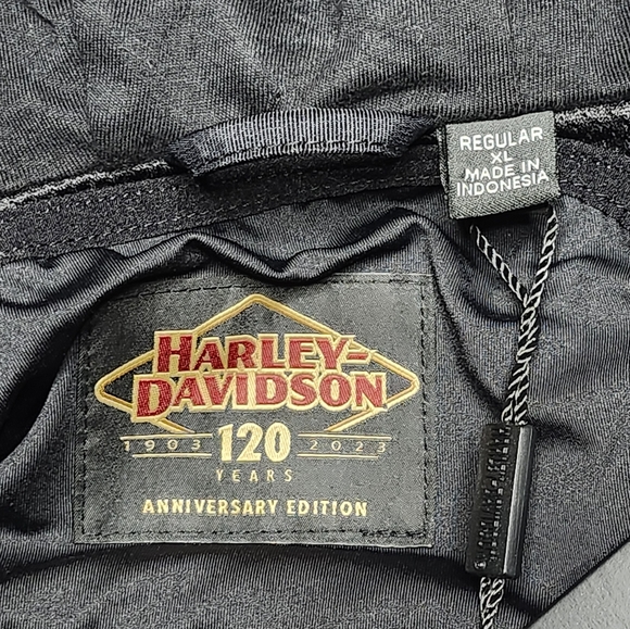 Harley-Davidson 120th Anniversary Deflector Riding Fleece Hooded Jacket (L) - Picture 11 of 11